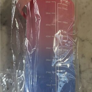 Pink and Blue Motivational Pink Water Bottle - stay hydrated NEW